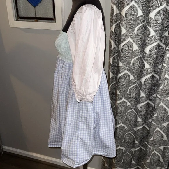 Pitusa 100% Cotton Smocked Patterned Baby Doll Dress SZ Small - Picture 4 of 8